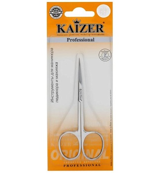 Маникюрные ножницы Kaizer 404055, прямые, матовые,  ручная алмазная заточка