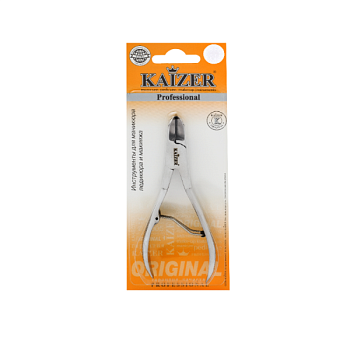 Кусачки педикюрные Kaizer 403017, однопружинные, заводская заточка, серебро