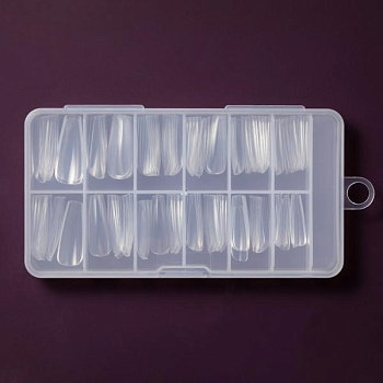 Гелевые типсы Optima Балерина прозрачные 120 шт.