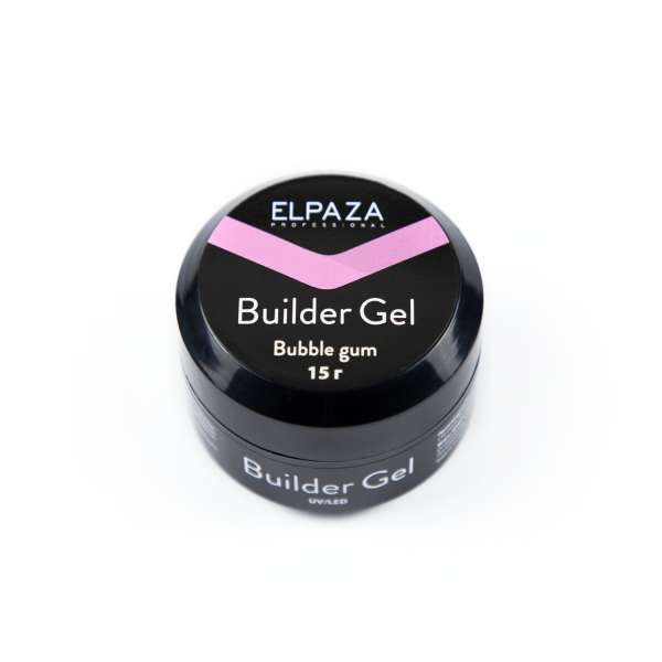 Однофазный гель для наращивания Elpaza (Эльпаза) Builder Gel BUBBLE GUM, 15 гр
