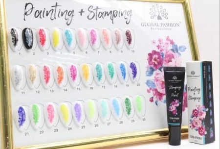 Global Fashion (Глобал Фэшн) краска для стемпинга и китайской росписи 027, 8 мл