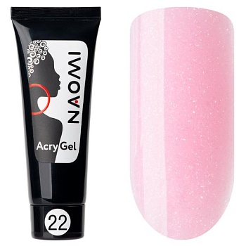 Полигель Naomi AcryGel 22 Нежно-розовый (мерцание), 15гр