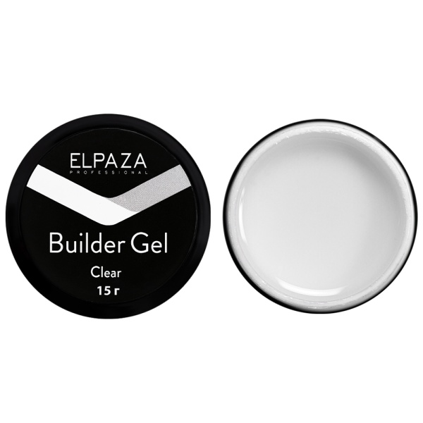 Однофазный гель для наращивания Elpaza (Эльпаза) Builder Gel Clear, 15 гр