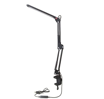 Настольная лампа с USB-портом, черная