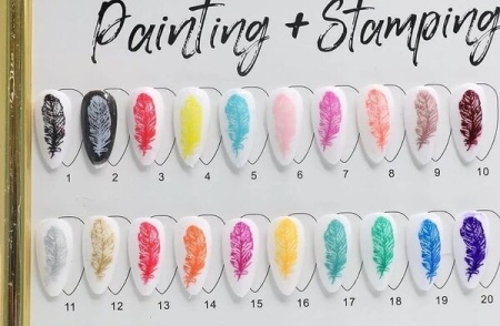 Global Fashion (Глобал Фэшн) краска для стемпинга и китайской росписи 017, 8 мл