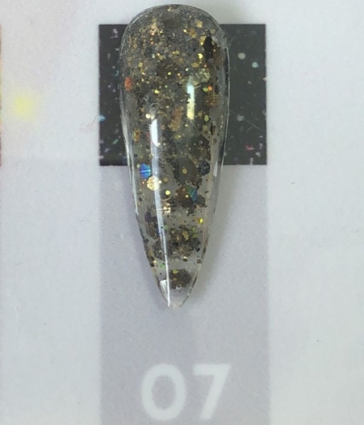 Полигель Global Fashion (Глобал Фэшн) Fast Extension Gel с глиттером 007, 30 мл