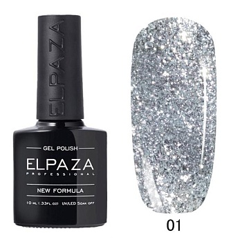 Гель-лак Elpaza (Эльпаза) светоотражающий Platinum 01, 10 мл