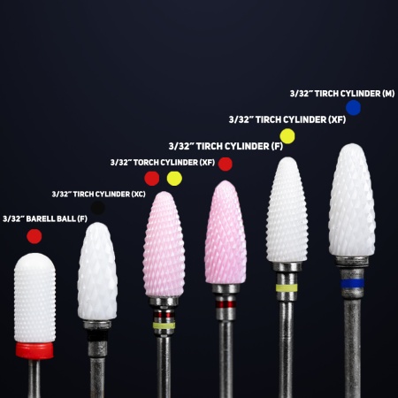 Фреза керамическая F 3/32 Barrel Ball , красная